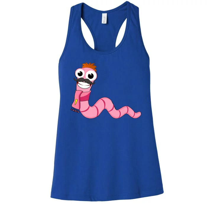 Worm With A Mustache James Tom Ariana Reality Women's Racerback Tank