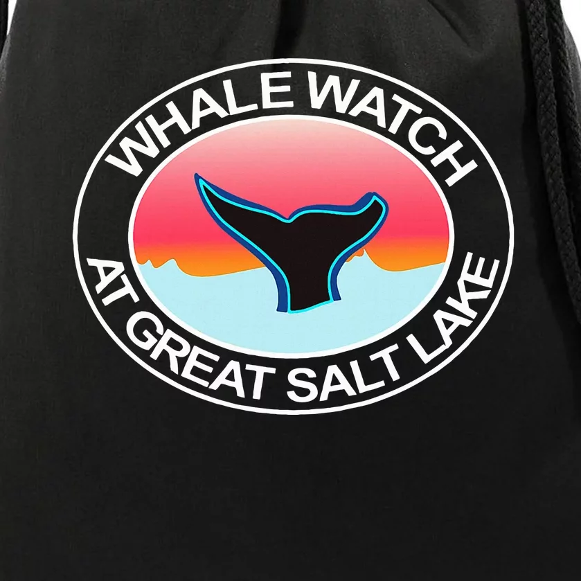 Whale Watch At Great Salt Lake Utah Tail Water Sunset Drawstring Bag