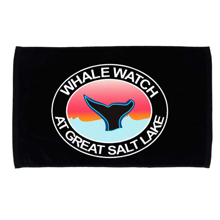 Whale Watch At Great Salt Lake Utah Tail Water Sunset Microfiber Hand Towel