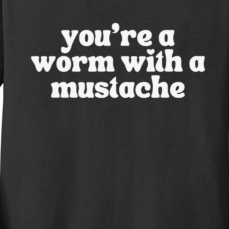 Worm With A Mustache James Tom Ariana Reality Kids Long Sleeve Shirt