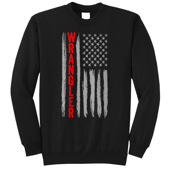 Wo Wrangler American Flag US Wrangler USA Flag Tall Sweatshirt