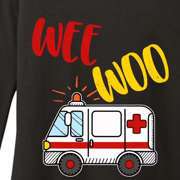 Wee Woo Ambulance Amr Funny Ems Emt Paramedic Gift Womens CVC Long Sleeve Shirt