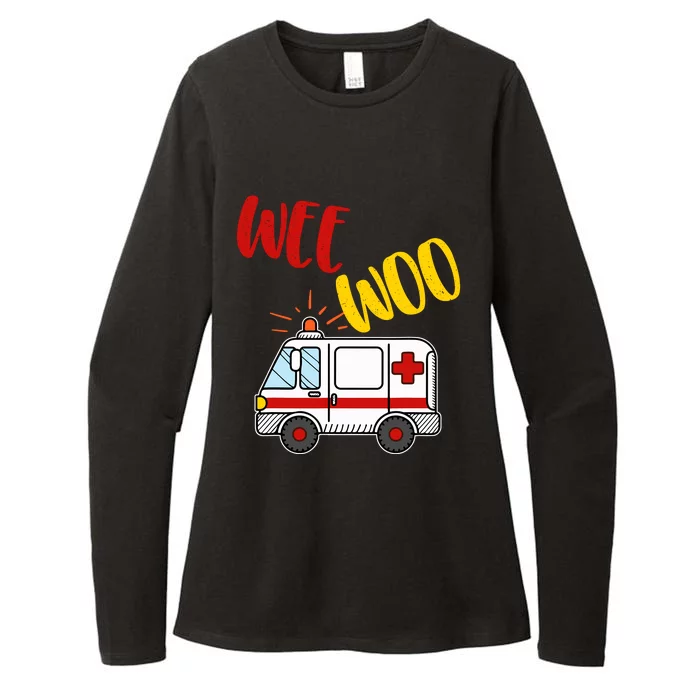 Wee Woo Ambulance Amr Funny Ems Emt Paramedic Gift Womens CVC Long Sleeve Shirt