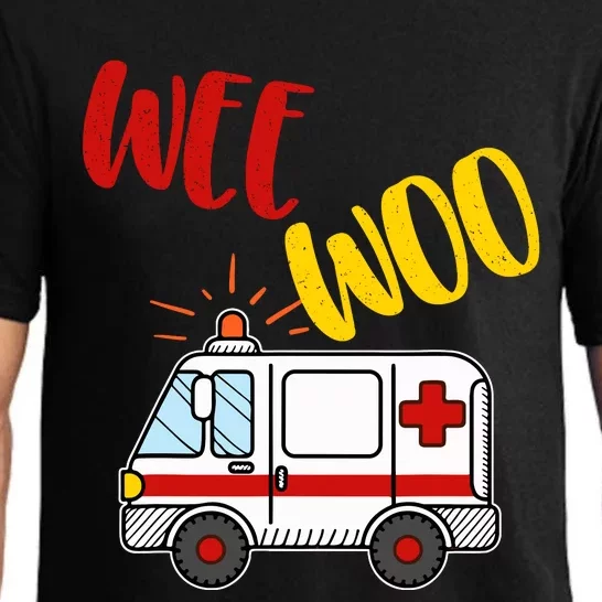 Wee Woo Ambulance Amr Funny Ems Emt Paramedic Gift Pajama Set