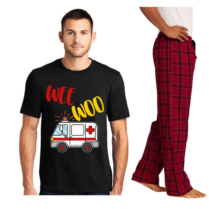 Wee Woo Ambulance Amr Funny Ems Emt Paramedic Gift Pajama Set