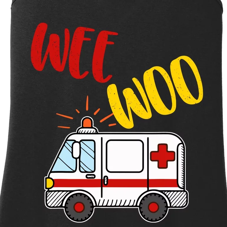 Wee Woo Ambulance Amr Funny Ems Emt Paramedic Gift Ladies Essential Tank