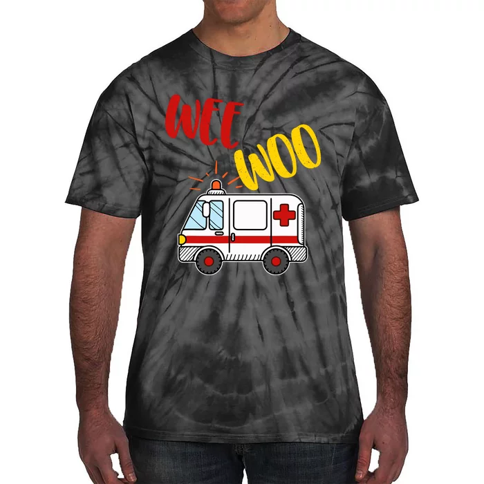 Wee Woo Ambulance Amr Funny Ems Emt Paramedic Gift Tie-Dye T-Shirt