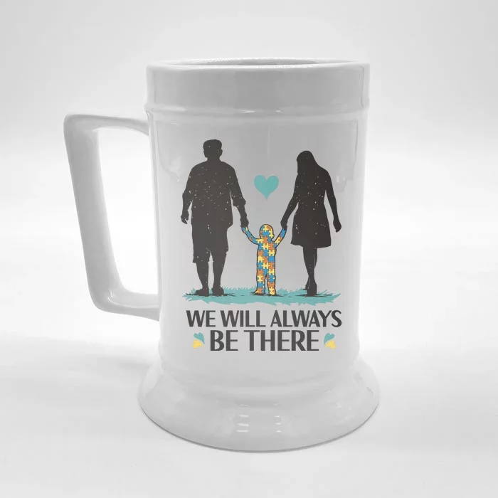 We Will Always Be There Autism Parent Front & Back Beer Stein