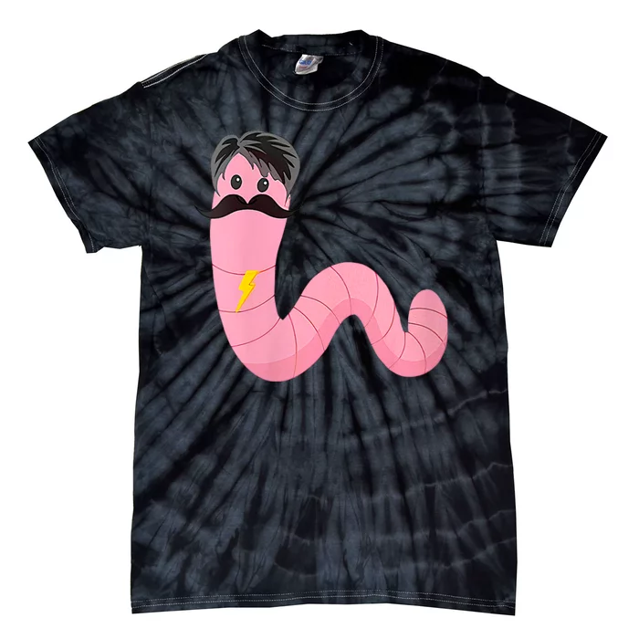 Worm With A Mustache James Tom Ariana Reality Tie-Dye T-Shirt