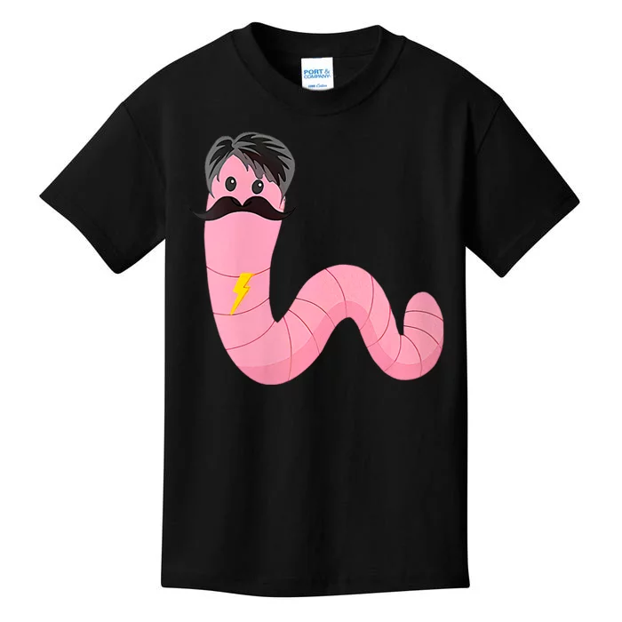 Worm With A Mustache James Tom Ariana Reality Kids T-Shirt