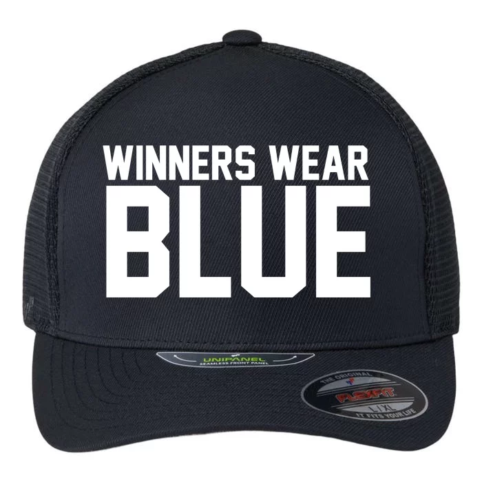 Winners Wear Blue Game Competition Flexfit Unipanel Trucker Cap