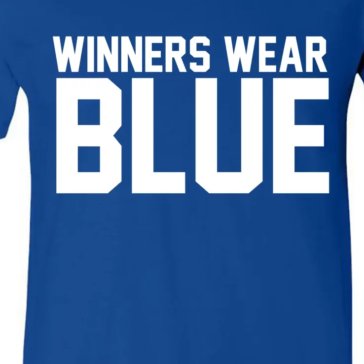 Winners Wear Blue Game Competition V-Neck T-Shirt