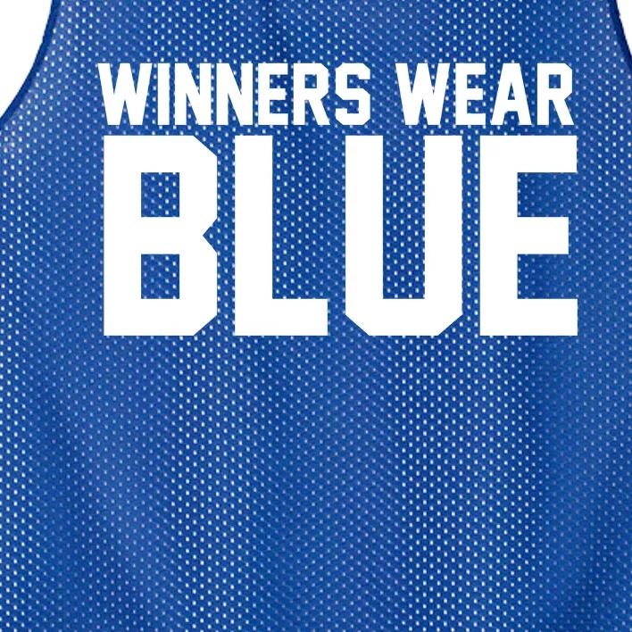 Winners Wear Blue Game Competition Mesh Reversible Basketball Jersey Tank