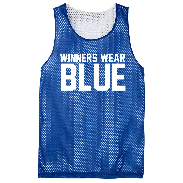 Winners Wear Blue Game Competition Mesh Reversible Basketball Jersey Tank