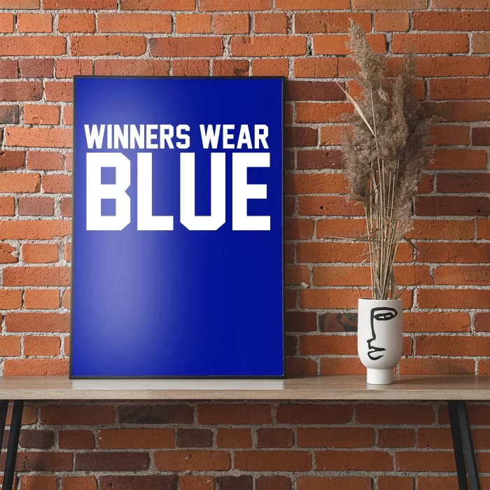 Winners Wear Blue Game Competition Poster