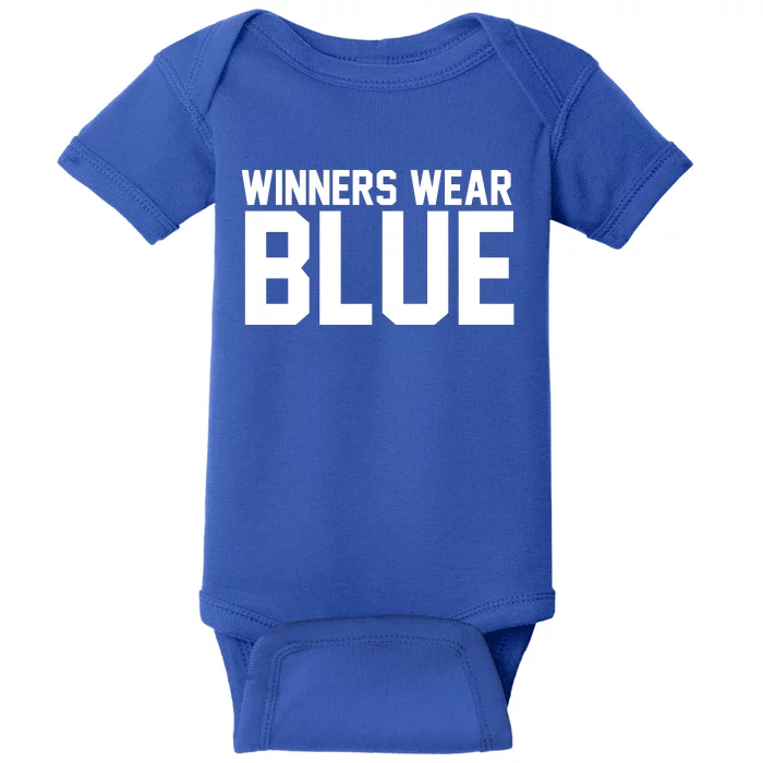 Winners Wear Blue Game Competition Baby Bodysuit