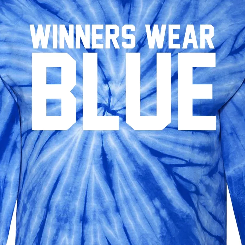 Winners Wear Blue Game Competition Tie-Dye Long Sleeve Shirt