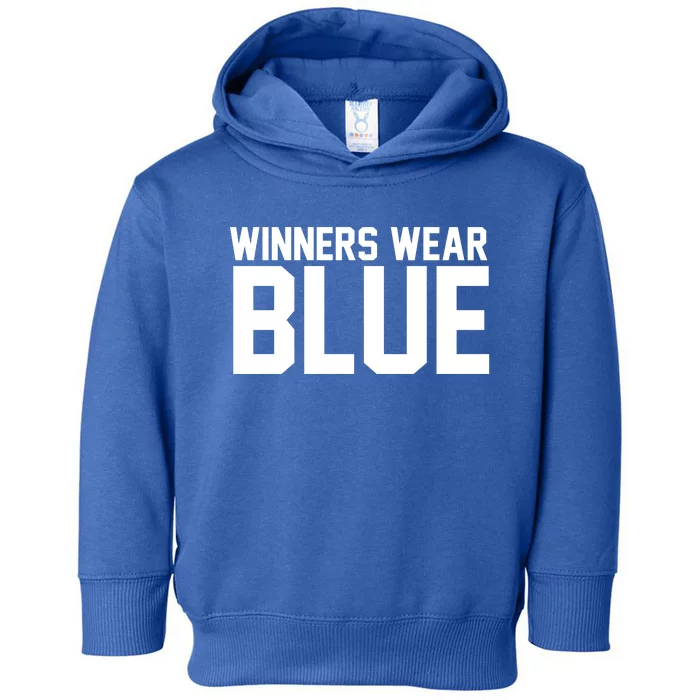 Winners Wear Blue Game Competition Toddler Hoodie