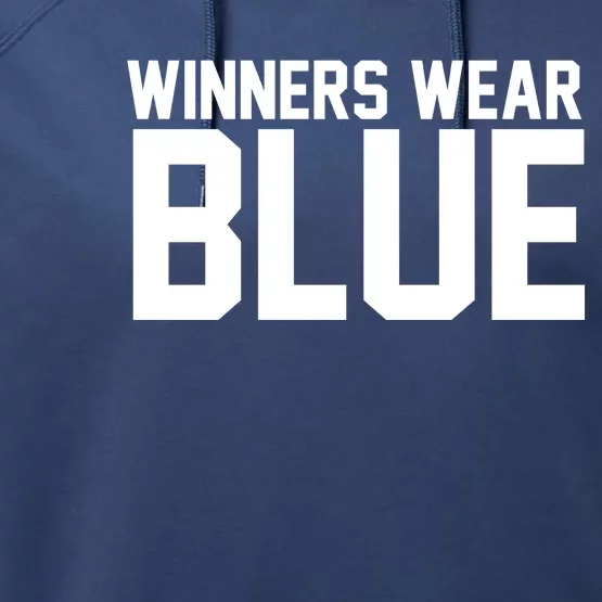 Winners Wear Blue Game Competition Performance Fleece Hoodie