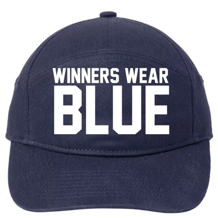 Winners Wear Blue Game Competition 7-Panel Snapback Hat