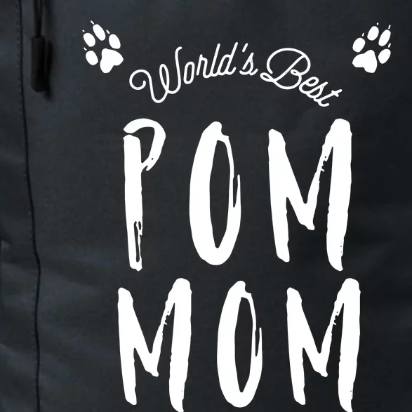 Womens Worlds Best Pom Mom Cute For Pomeranian Dog Moms Daily Commute Backpack