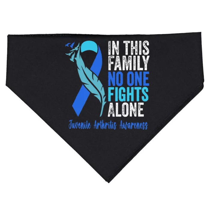 We Wear Blue Riboon For Juvenile Arthritis Awareness Month. USA-Made Doggie Bandana