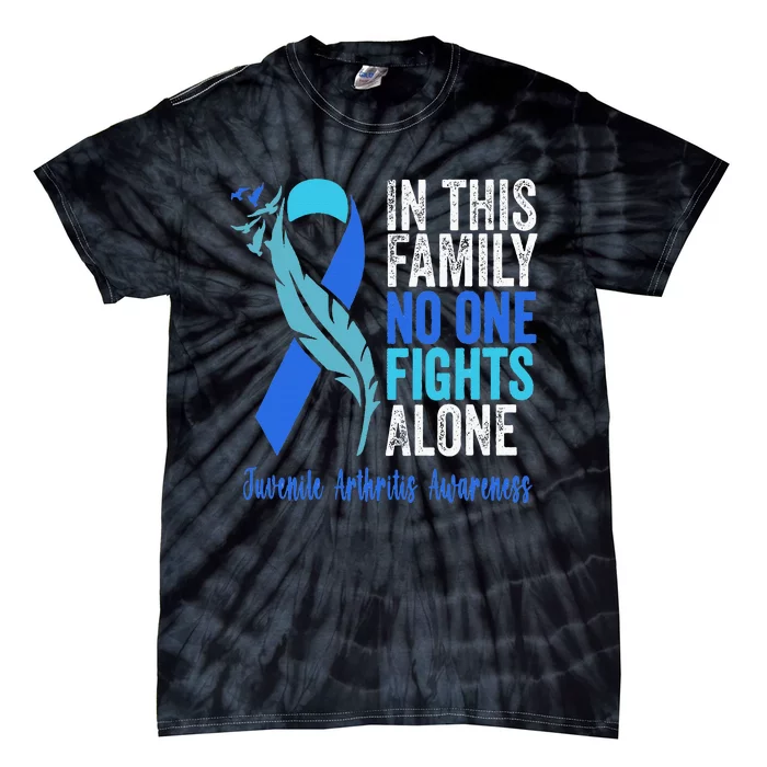 We Wear Blue Riboon For Juvenile Arthritis Awareness Month. Tie-Dye T-Shirt