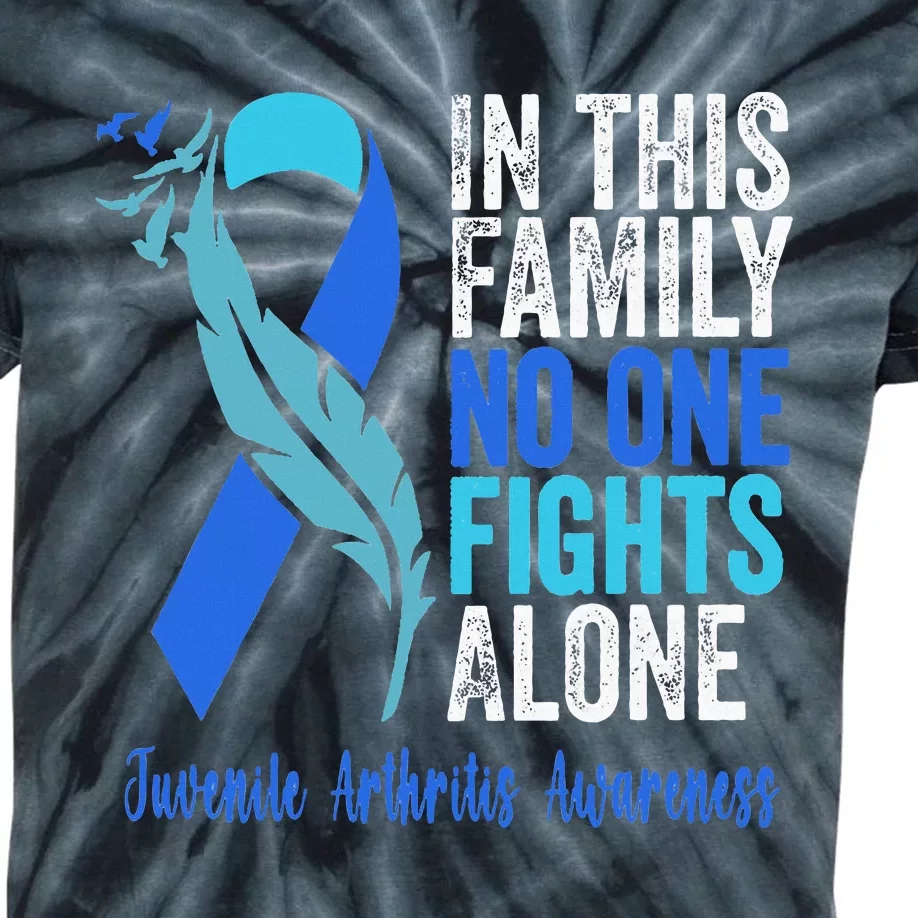 We Wear Blue Riboon For Juvenile Arthritis Awareness Month. Kids Tie-Dye T-Shirt