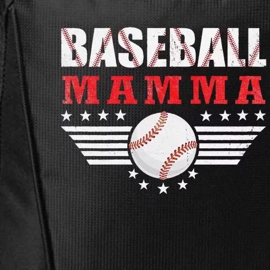 Womens Women's Baseball Mamma Funny Ball Mamma Mother's Day Gifts City Backpack