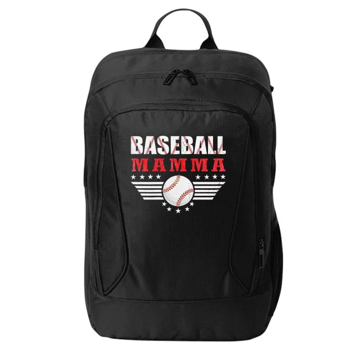 Womens Women's Baseball Mamma Funny Ball Mamma Mother's Day Gifts City Backpack