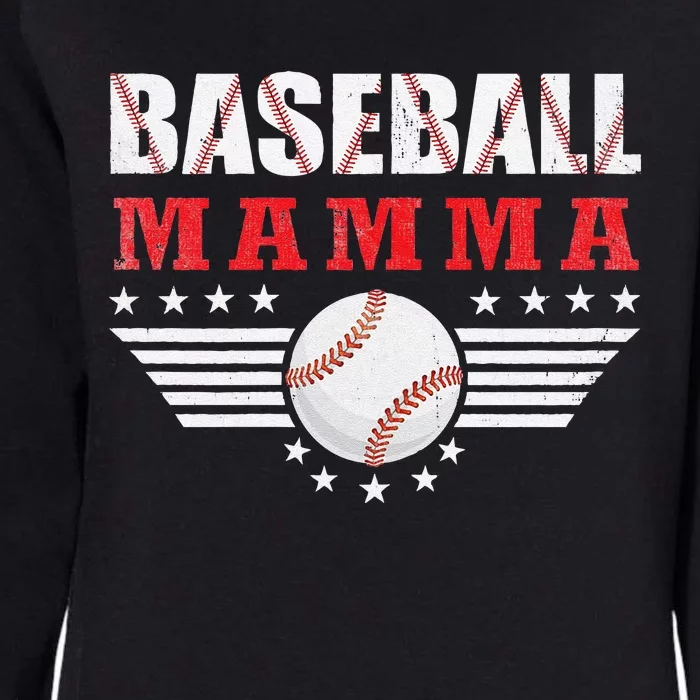 Womens Women's Baseball Mamma Funny Ball Mamma Mother's Day Gifts Womens California Wash Sweatshirt