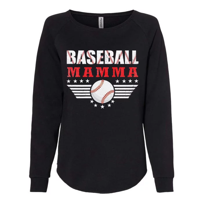 Womens Women's Baseball Mamma Funny Ball Mamma Mother's Day Gifts Womens California Wash Sweatshirt