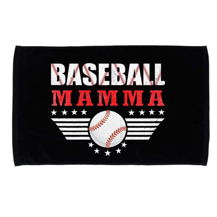 Womens Women's Baseball Mamma Funny Ball Mamma Mother's Day Gifts Microfiber Hand Towel