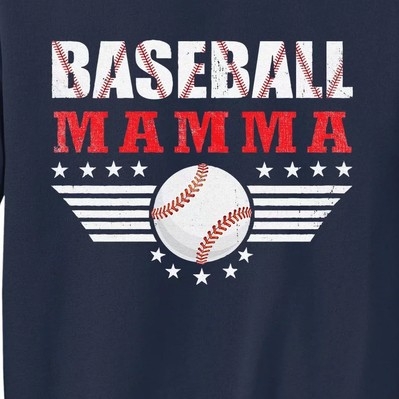 Womens Women's Baseball Mamma Funny Ball Mamma Mother's Day Gifts Sweatshirt