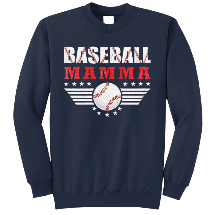 Womens Women's Baseball Mamma Funny Ball Mamma Mother's Day Gifts Sweatshirt