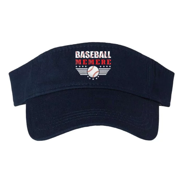 Womens Women's Baseball Memere Funny Ball Memere Mother's Day Gifts Valucap Bio-Washed Visor