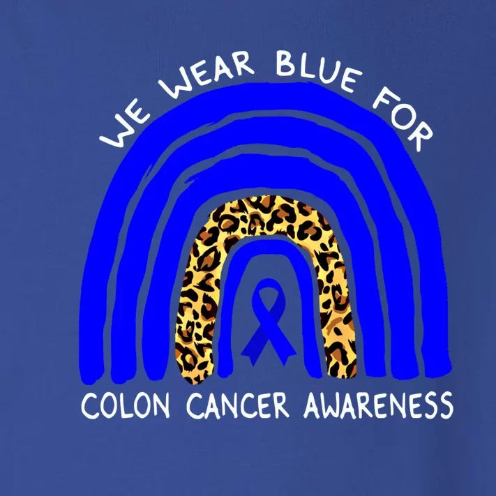 We Wear Blue Rainbow Colon Cancer Awareness Gift Toddler Long Sleeve Shirt