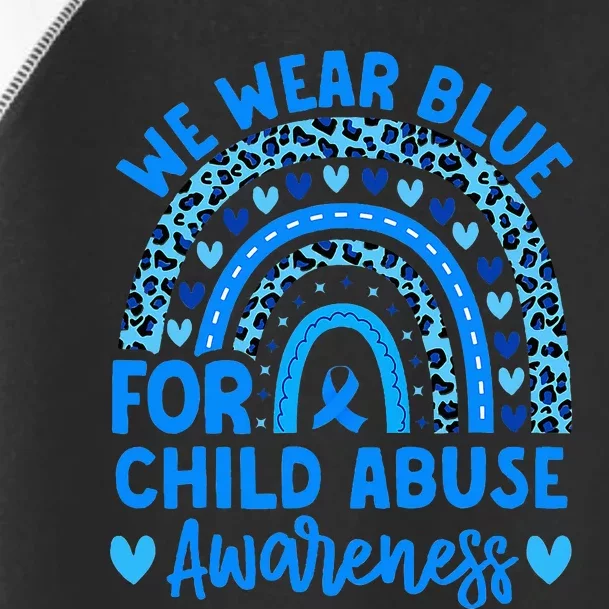 We Wear Blue Child Abuse Prevention Child Abuse Awareness Toddler Fine Jersey T-Shirt