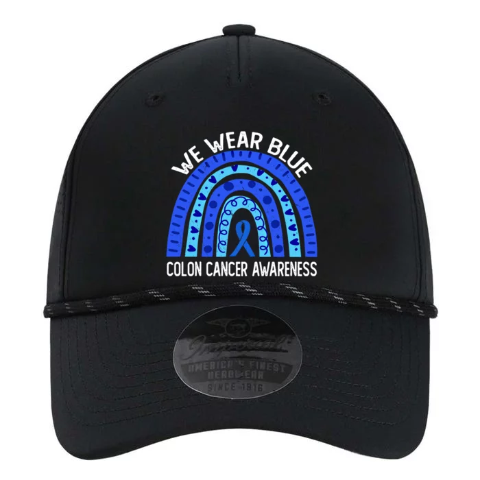 We Wear Blue Rainbow For Colon Cancer Awareness Gift Performance The Dyno Cap