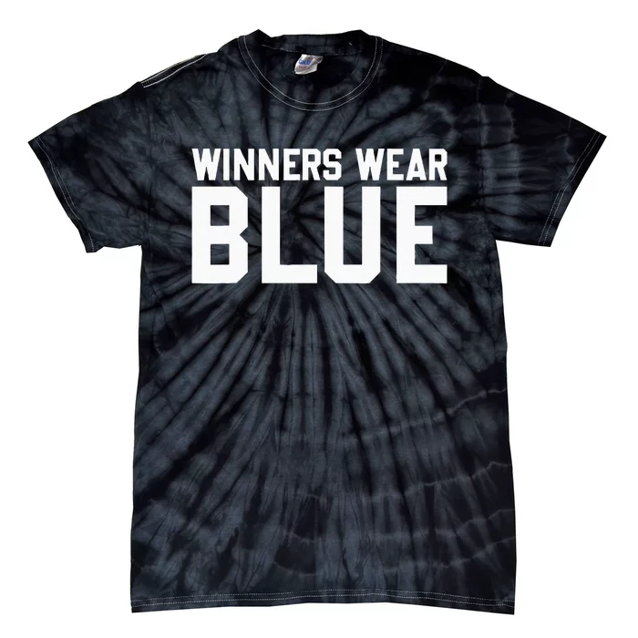 Winners Wear Blue Color War Camp Blue Team Game Competition Tie-Dye T-Shirt