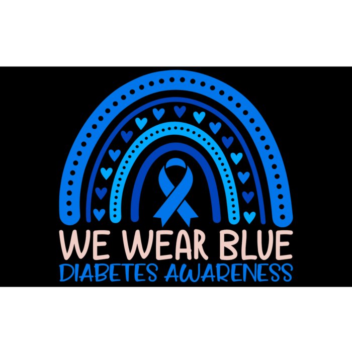 We Wear Blue Diabetes Awareness Motif Bumper Sticker