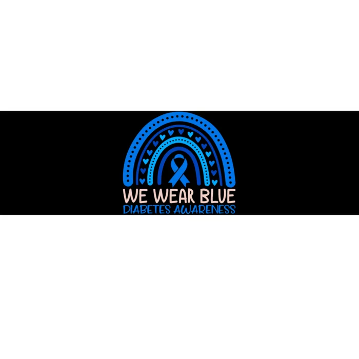 We Wear Blue Diabetes Awareness Motif Bumper Sticker