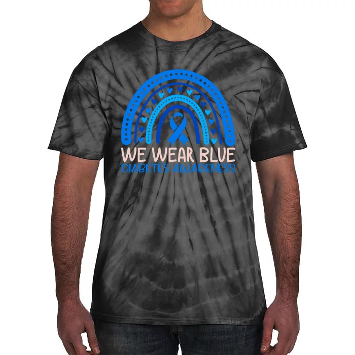 We Wear Blue Diabetes Awareness Motif Tie-Dye T-Shirt