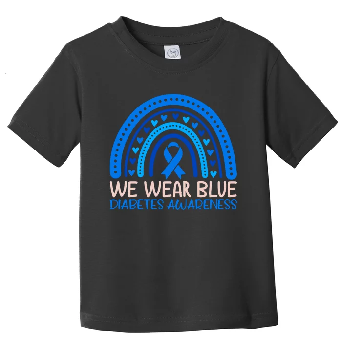 We Wear Blue Diabetes Awareness Motif Toddler T-Shirt