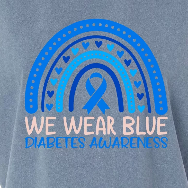 We Wear Blue Diabetes Awareness Motif Garment-Dyed Women's Muscle Tee