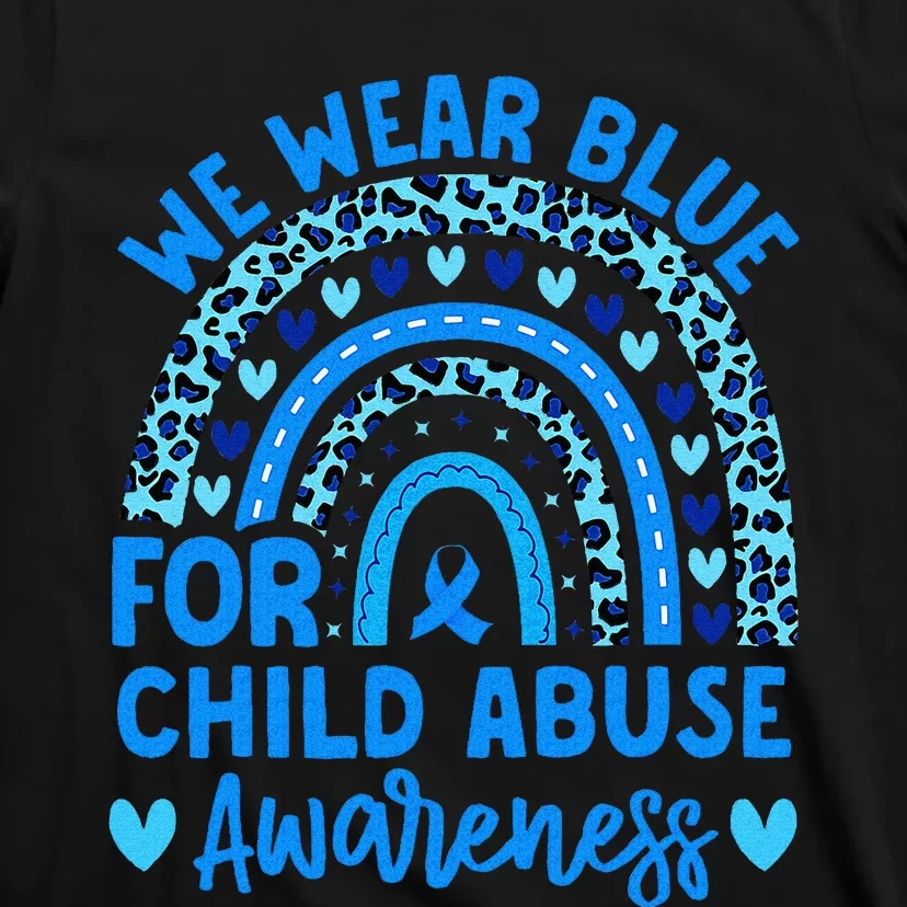 We Wear Blue Child Abuse Prevention Child Abuse Awareness T-Shirt