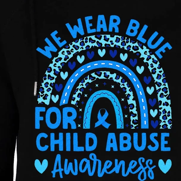 We Wear Blue Child Abuse Prevention Child Abuse Awareness Womens Funnel Neck Pullover Hood