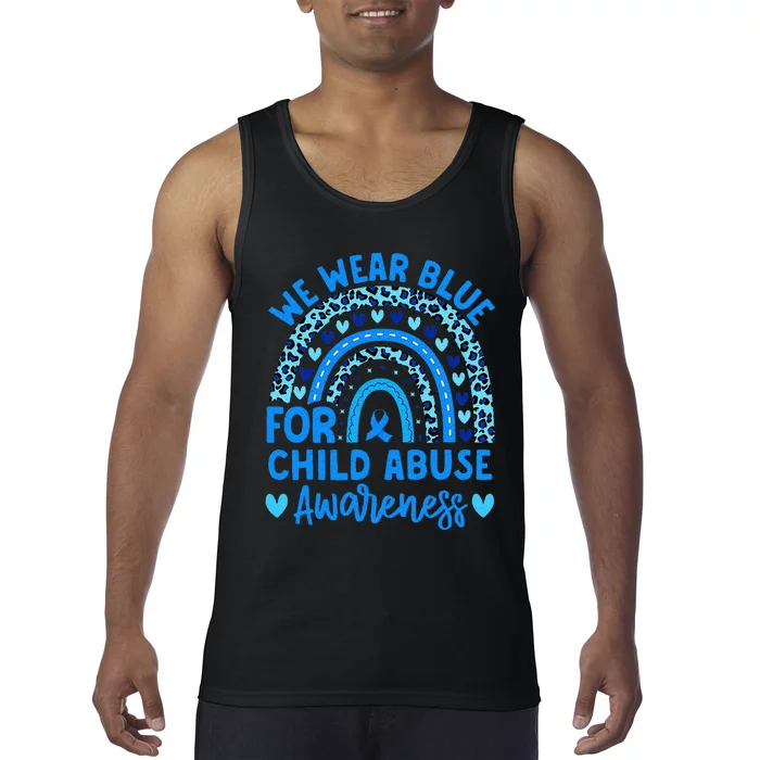 We Wear Blue Child Abuse Prevention Child Abuse Awareness Tank Top