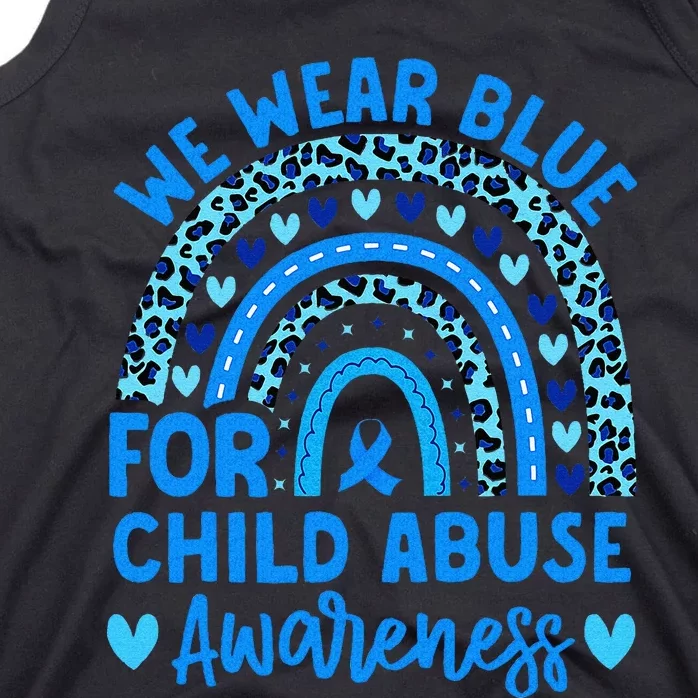 We Wear Blue Child Abuse Prevention Child Abuse Awareness Tank Top