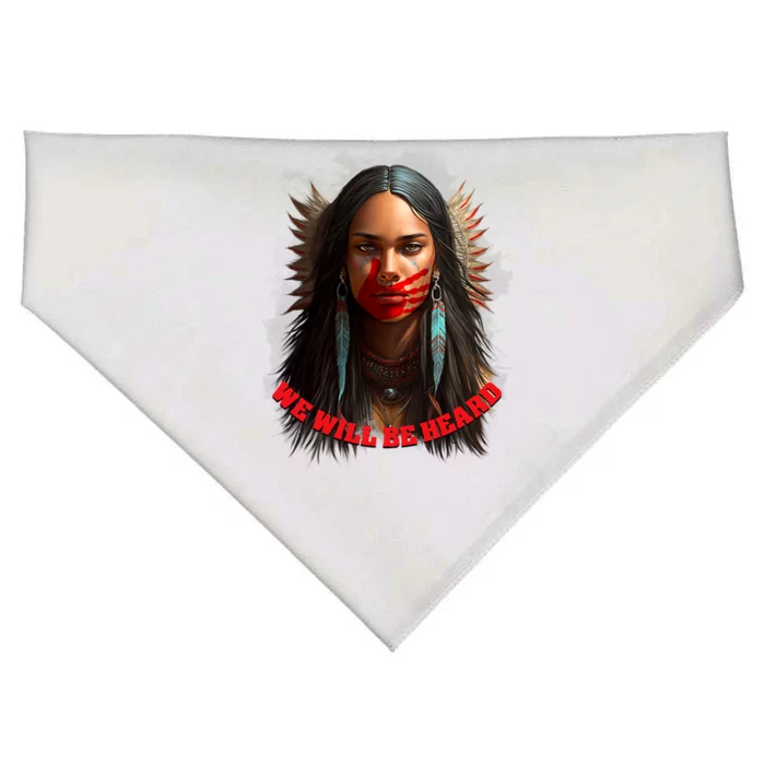 We Will Be Heard Missing And Murdered Indigenous Women MMIW USA-Made Doggie Bandana